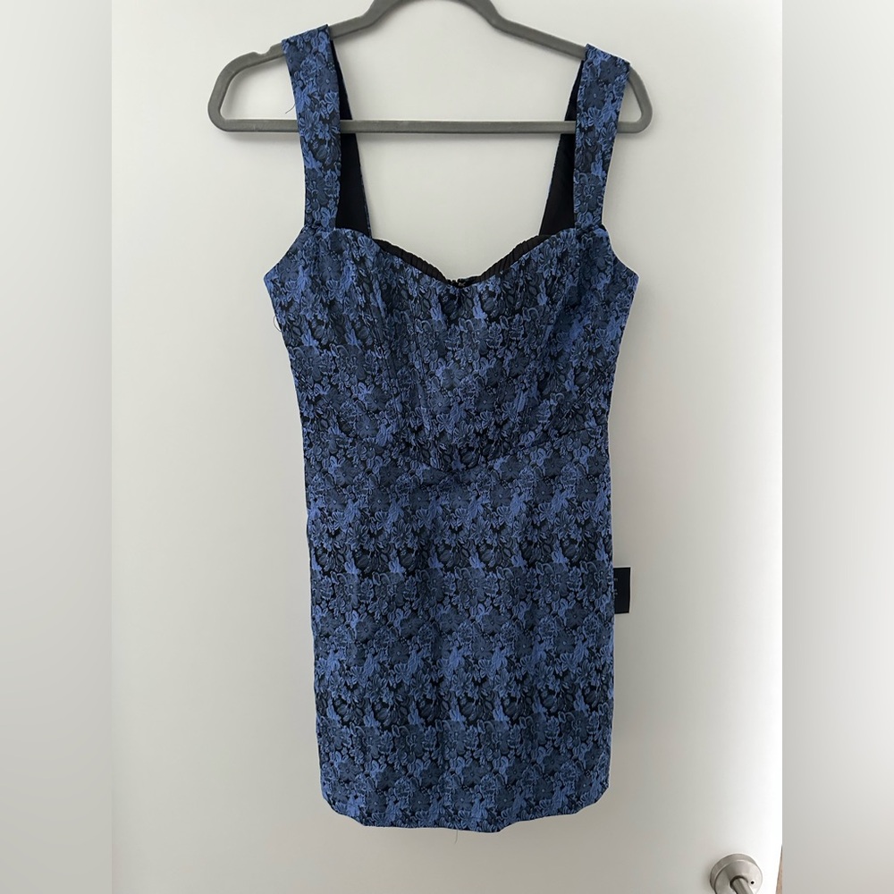 Lulu's Midnight Blue Lace Mini Dress